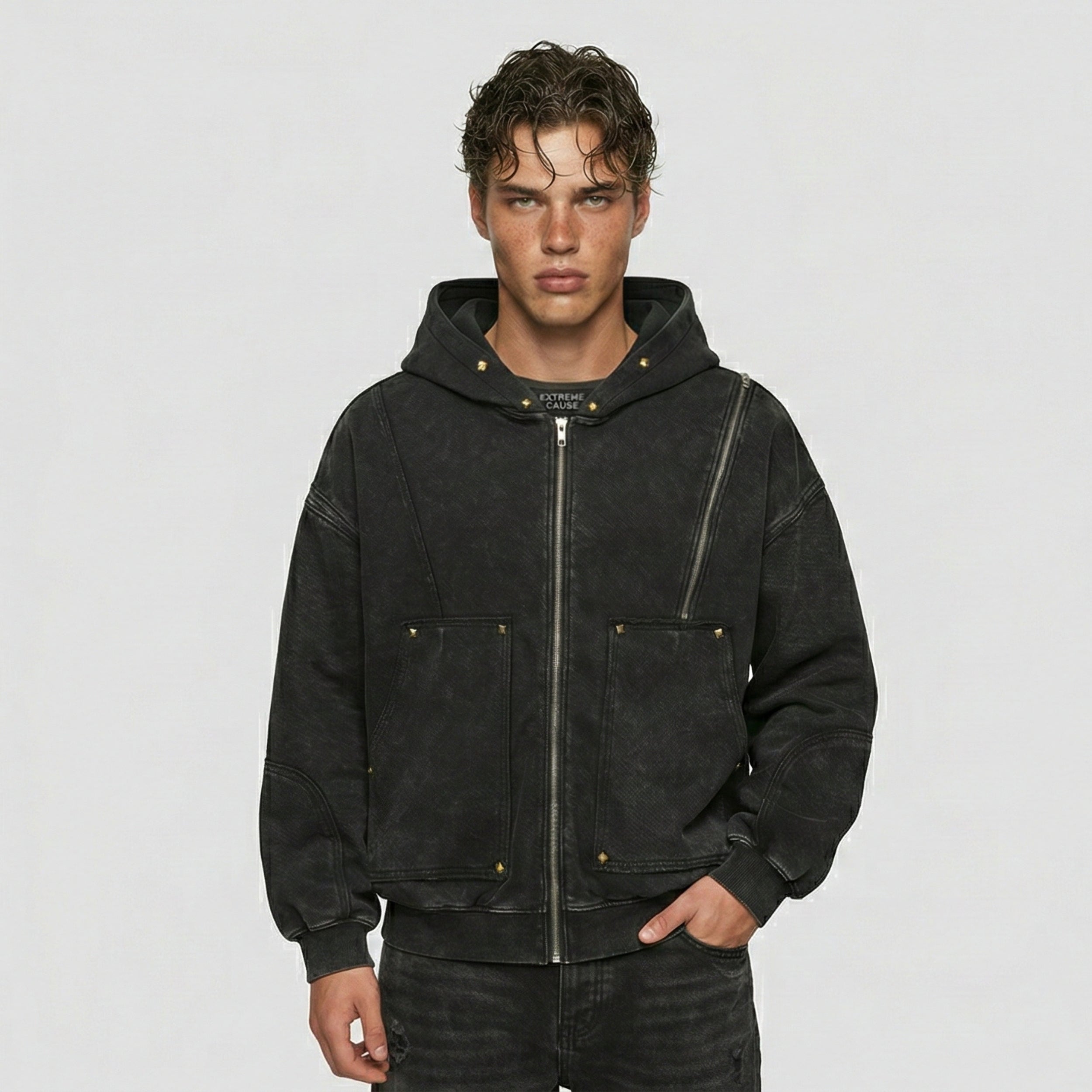 TIE-DYE HOODED SWEATSHIRT