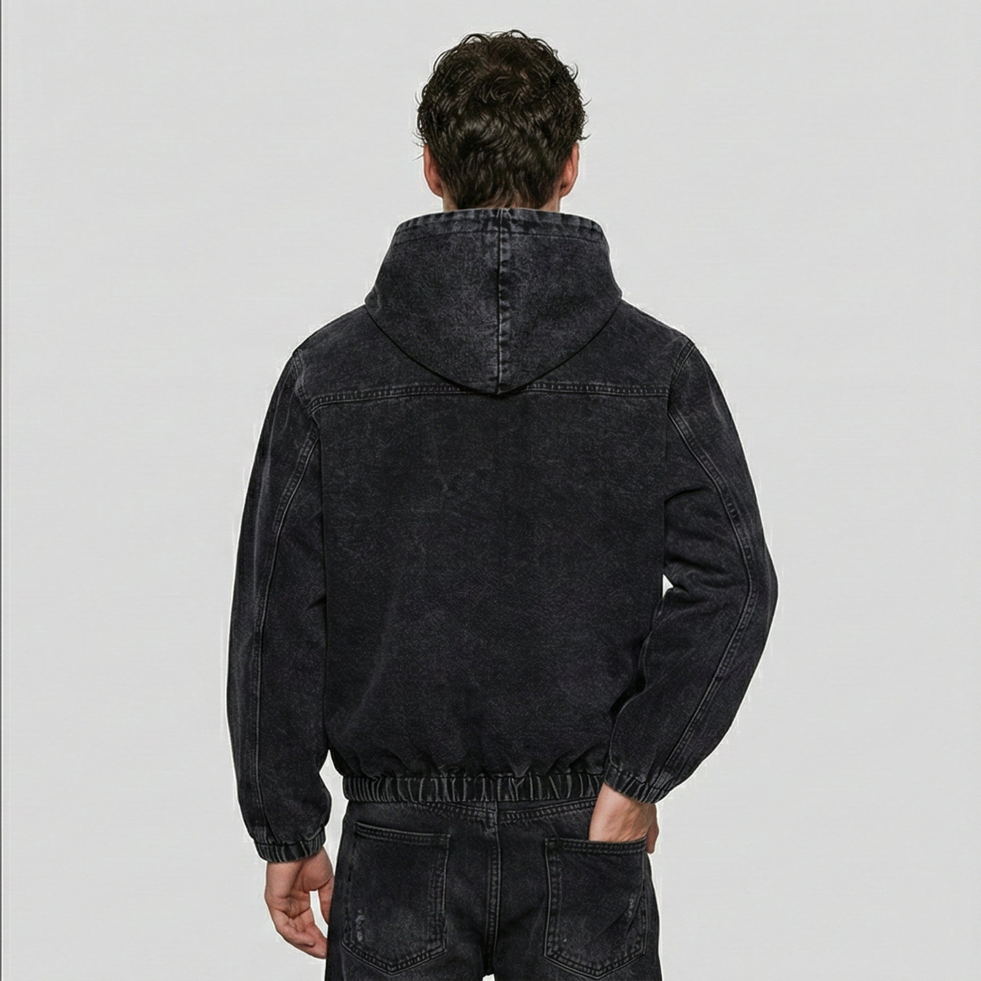 AXEL HOODED DENIM SWEATSHIRT