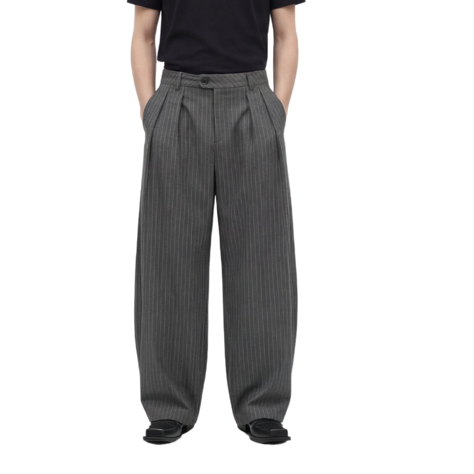 JAMESON STRIPED WIDE TROUSERS