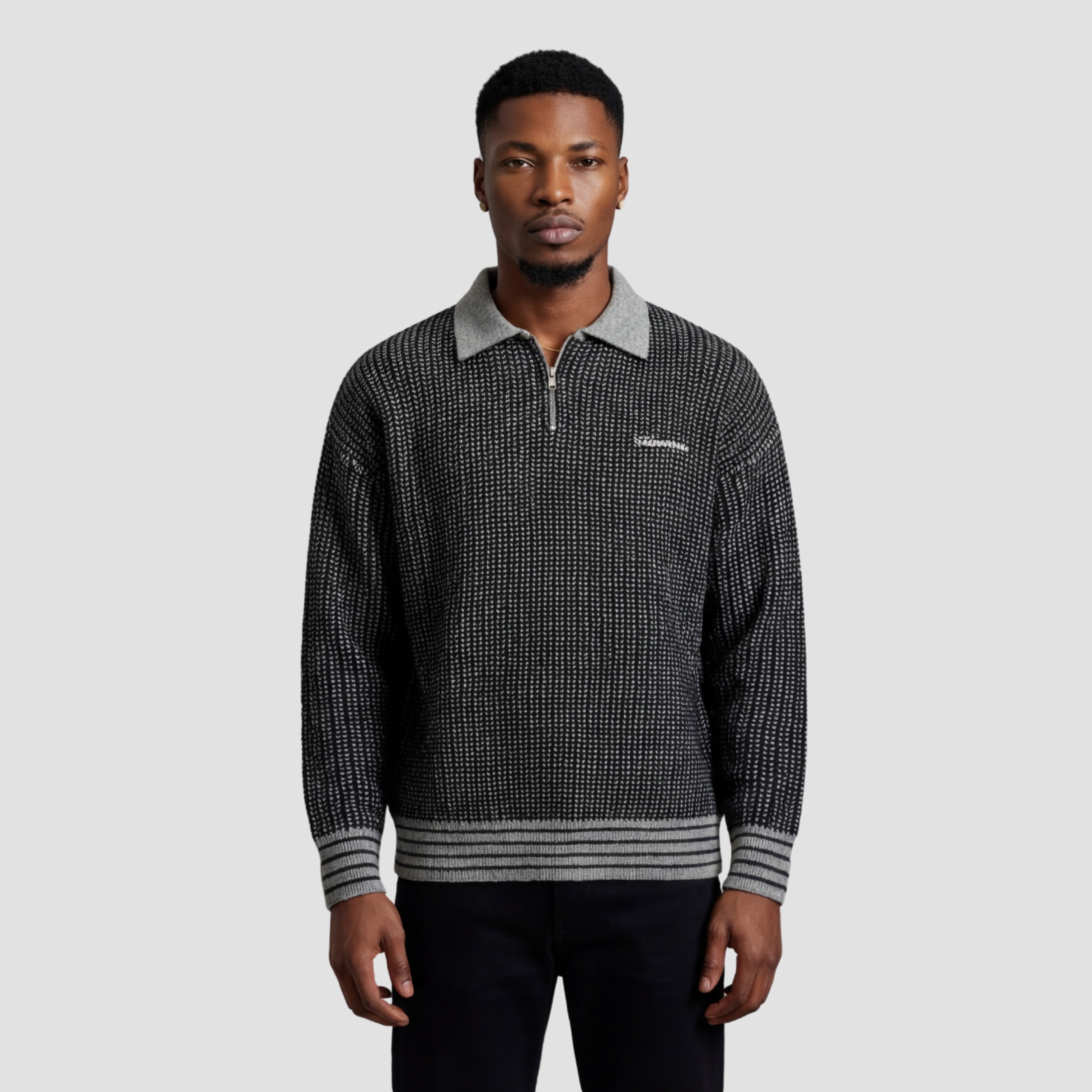 NATHAN ZIP KNIT PULLOVER