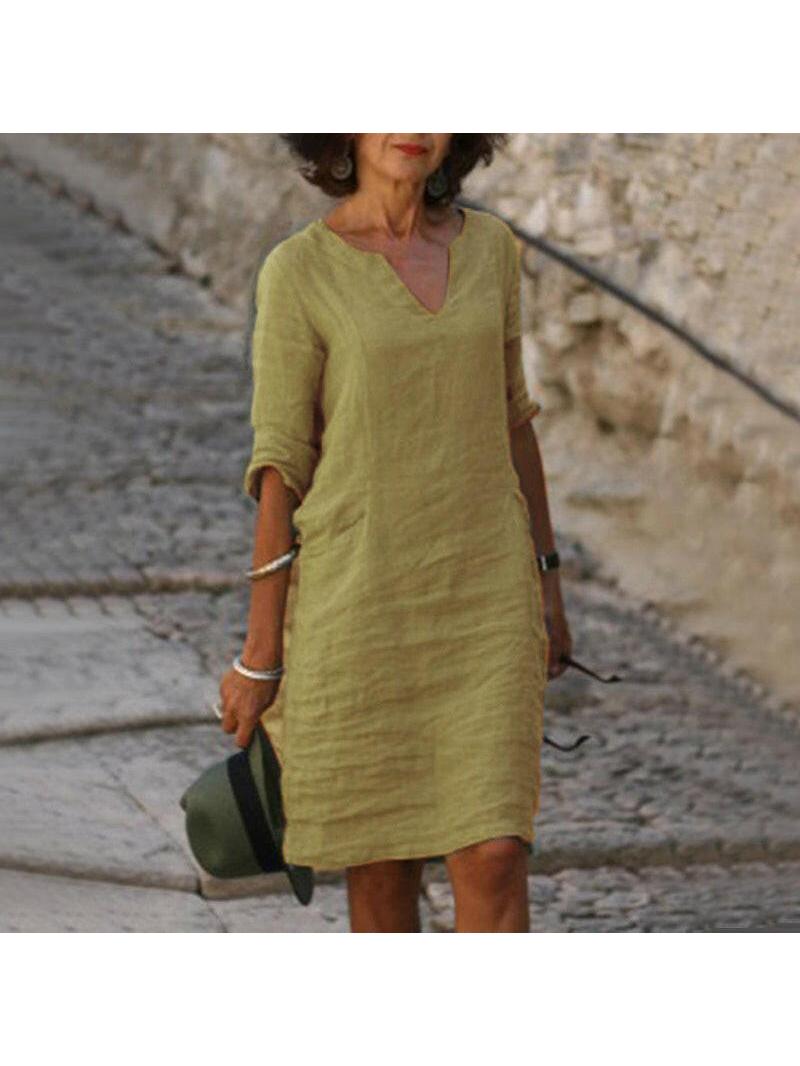 Judith | Relaxed V-Neck Dress